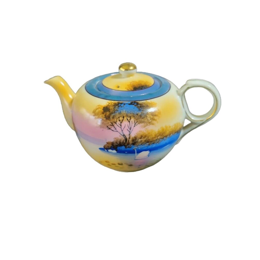 21-pc Japan‎ Hand Painted Teaset-Various Pieces-Water & Swan Images Vintage - Picture 7 of 12